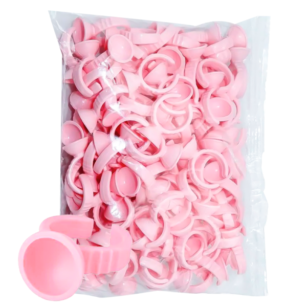 ANILLO S PARA ADHESIVO ROSADO CON Y SIN DIVISION X100 UNID.p