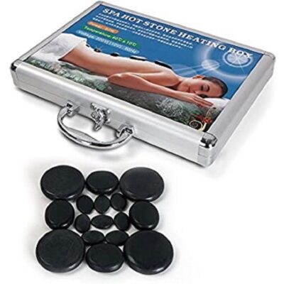 Set de piedras volcánicas con calentador