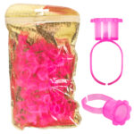 PORTADA ANILLOS TIPO FLOR ROSADOS