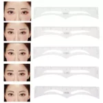 50 Uds ceja desechable regla para tatuaje etiqueta engomada Microblading frente medida herramienta ojo frente gu.jpg 1