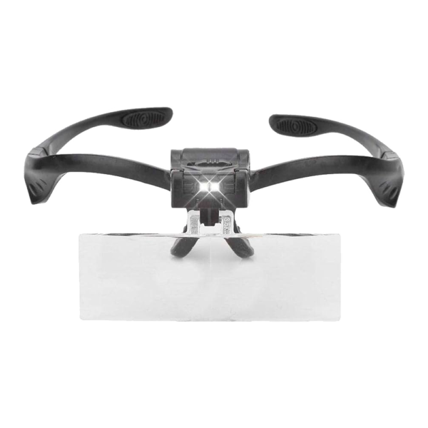 Optivisor negro con luz led lupas 1