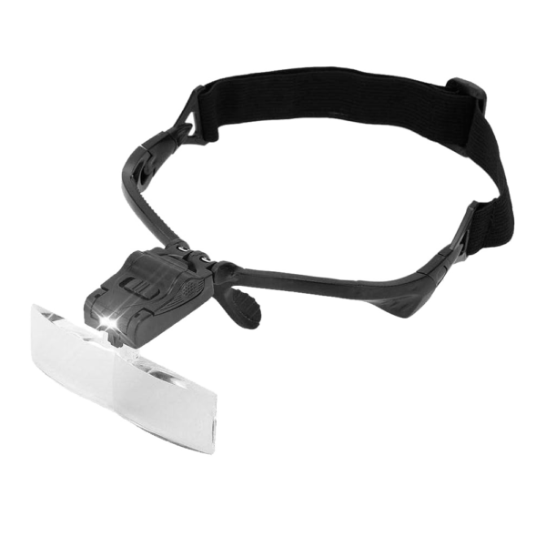 Optivisor negro con luz led lupas 3