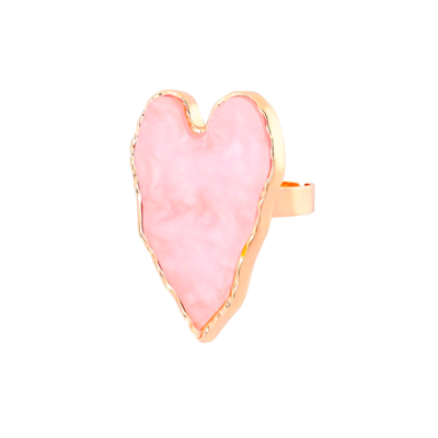 JADE ANILLO CORAZÓN ROSADO