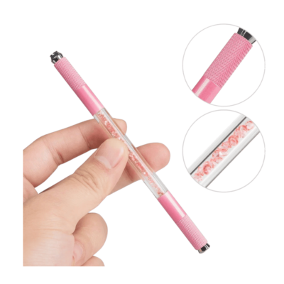 PLUMA MURANO DOS CABEZAS ROSADA.