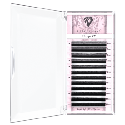 PESTAÑAS TIPO U-YY EFECTO RIMEL FIBRA TECNOLOGICA.