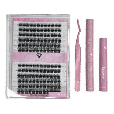 KIT CLUSTER PESTAÑAS+ADHESIVO+SELLANTE+REMOVER.