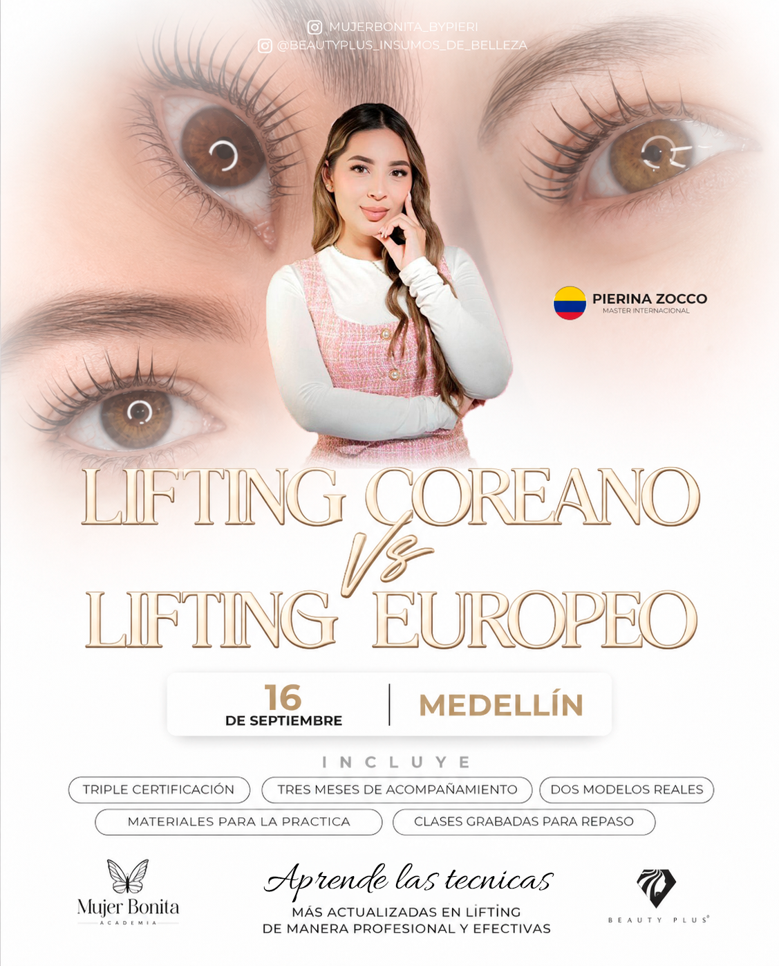 CURSO DE LIFTING COREANO VS EUROPEO PIERINA